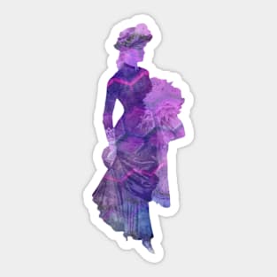 Woman in purple Sticker